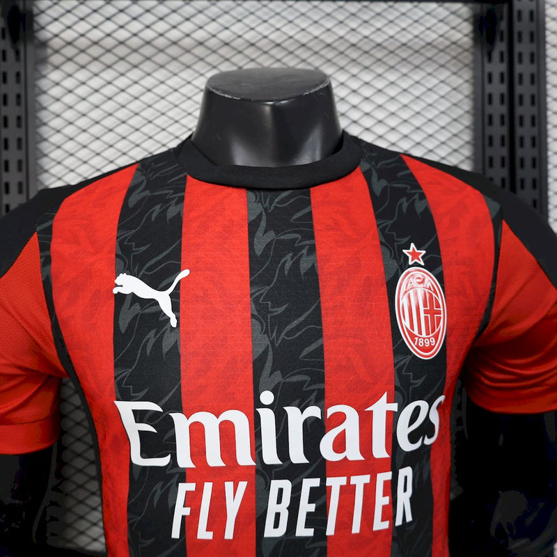CAMISOLA VERSÃO PLAYER DO MILAN 25/26 VERMELHO E PRONTO
