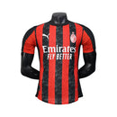 CAMISOLA VERSÃO PLAYER DO MILAN 25/26 VERMELHO E PRETO