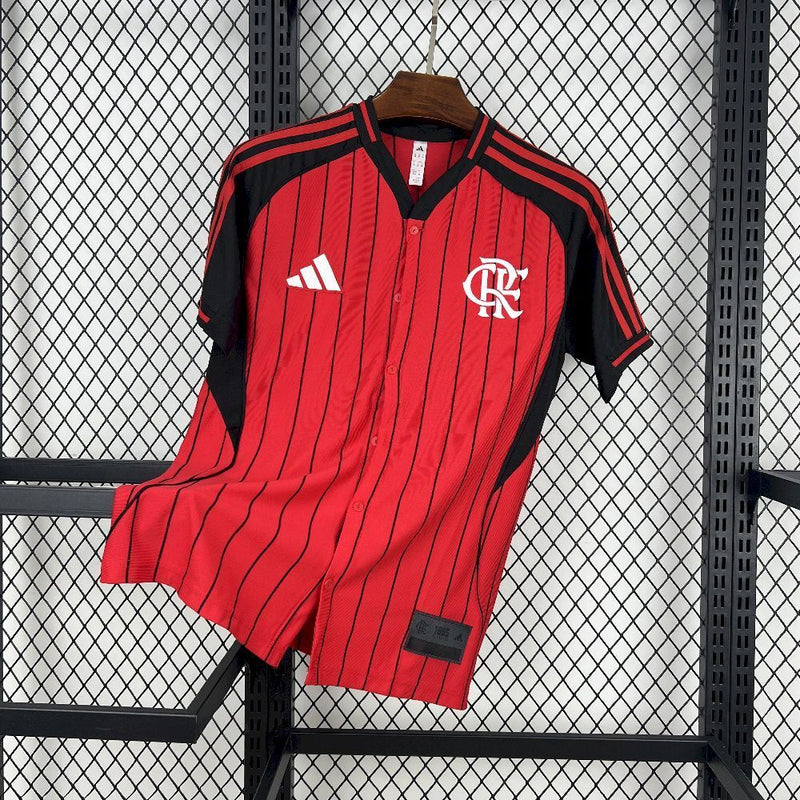CAMISOLA DE BASEBOL DO FLAMENGO 25/26 VERMELHO