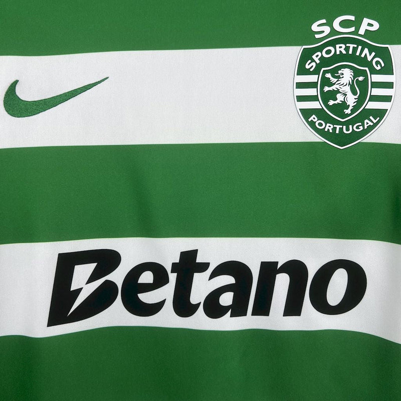 CAMISOLA DO SPORTING 25/26 VERDE E BRANCO