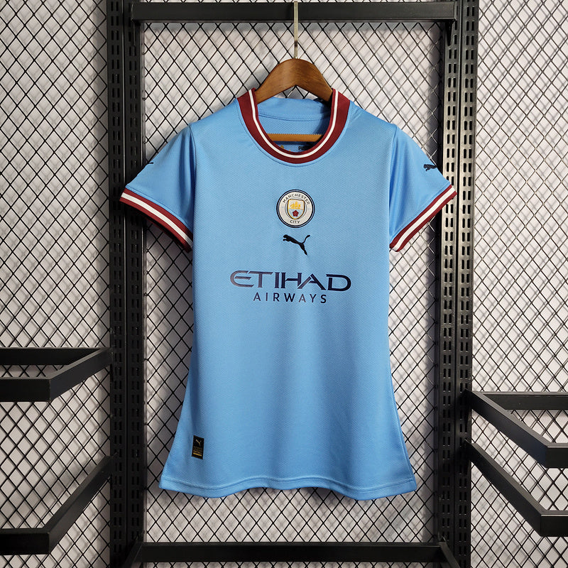 CAMISA FEMININA DO MANCHESTER CITY 23/24 AZUL