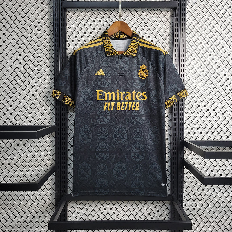 CAMISOLA DO REAL MADRID 23/24 PRETO CONCEITO
